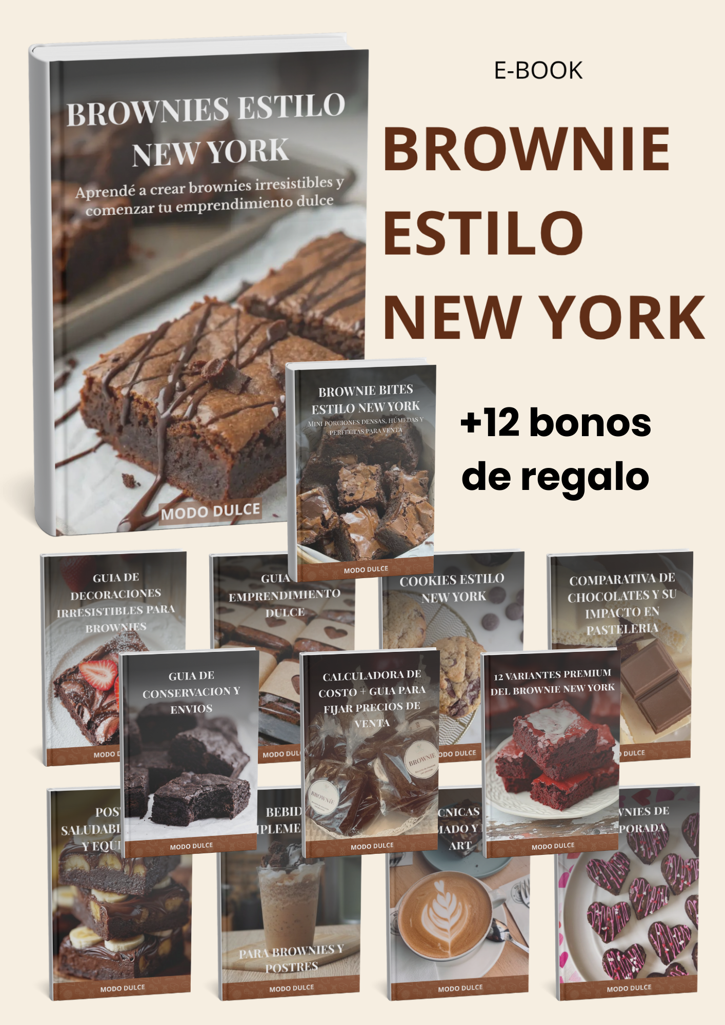 Brownie estilo New York + 12 BONOS DE REGALO!
